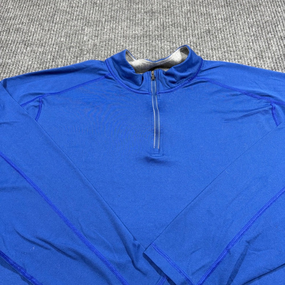 Carhartt Pullover Mens 2XL Force Relaxed Fit 1/4 Zip Blue Long Sleeve Shirt